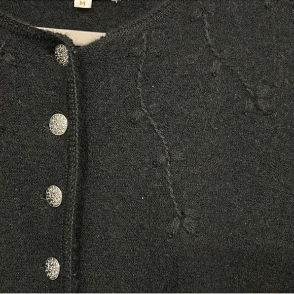 Tally Ho Black Wool Vintage Jacket(Size M) - Picture 5 of 6